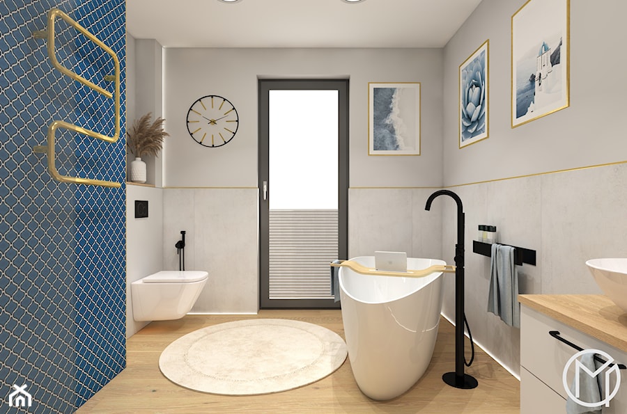 Elegancka łazienka - Łazienka, styl skandynawski - zdjęcie od Modelowy Projekt