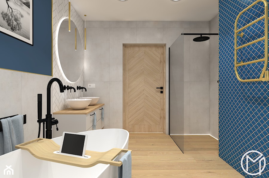 Elegancka łazienka - Łazienka, styl nowoczesny - zdjęcie od Modelowy Projekt