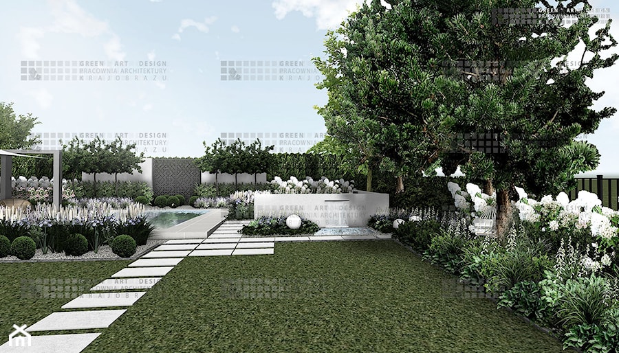Ogród wielofunkcyjny z elementem wodnym - zdjęcie od Green Art Design
