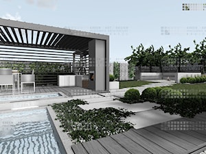Ogród nowoczesny z elementem wodnym - zdjęcie od Green Art Design