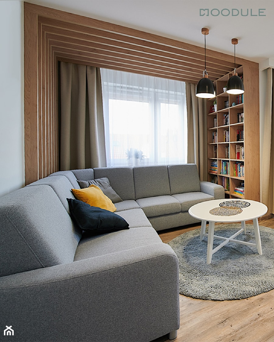 Mieszkanie w Rzeszowie - Salon, styl skandynawski - zdjęcie od Moodule