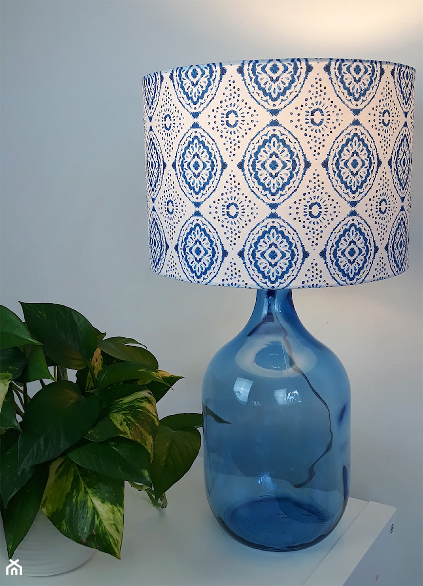 Abażur niebieski na lampę stołową - zdjęcie od lampidarium_pl