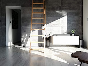 beton architektoniczny trawertyn - Salon, styl industrialny - zdjęcie od novodeco
