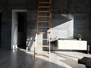 beton architektoniczny trawertyn - Salon, styl industrialny - zdjęcie od novodeco