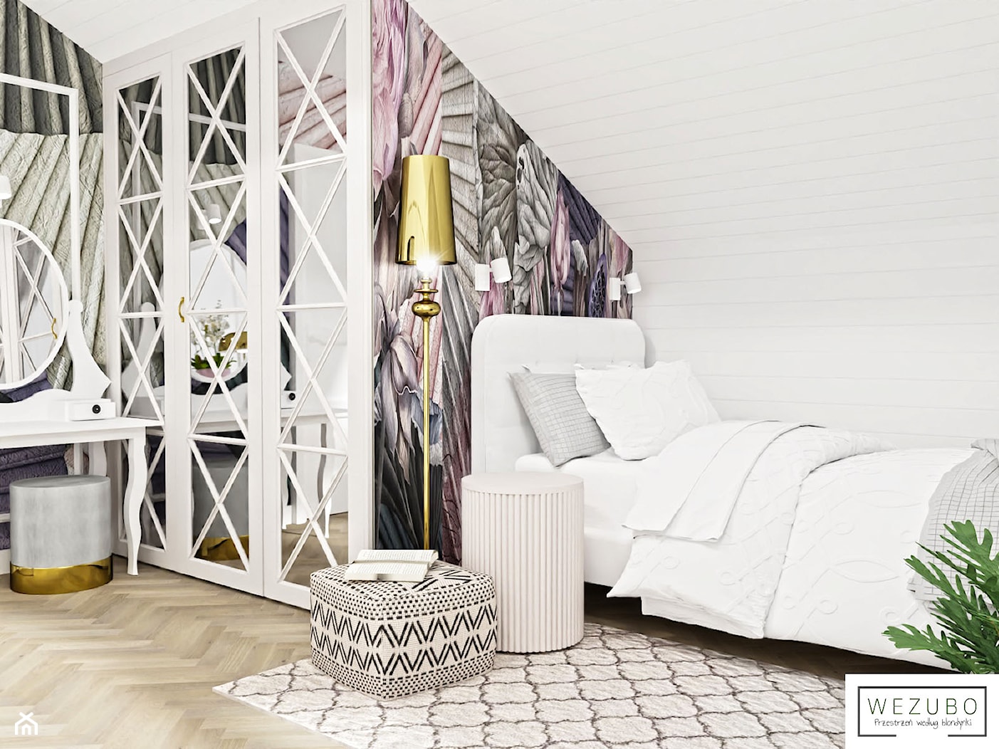 Sypialnia na poddaszu - zdjęcie od Wezubo_ Przestrzeń według blondynki - Homebook
