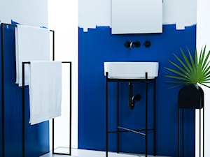 Konsola łazienkowa Stelaż pod umywalkę owalną Czarna konsola umywalkowa OVAL INSPIRA - zdjęcie od LadneBoProste