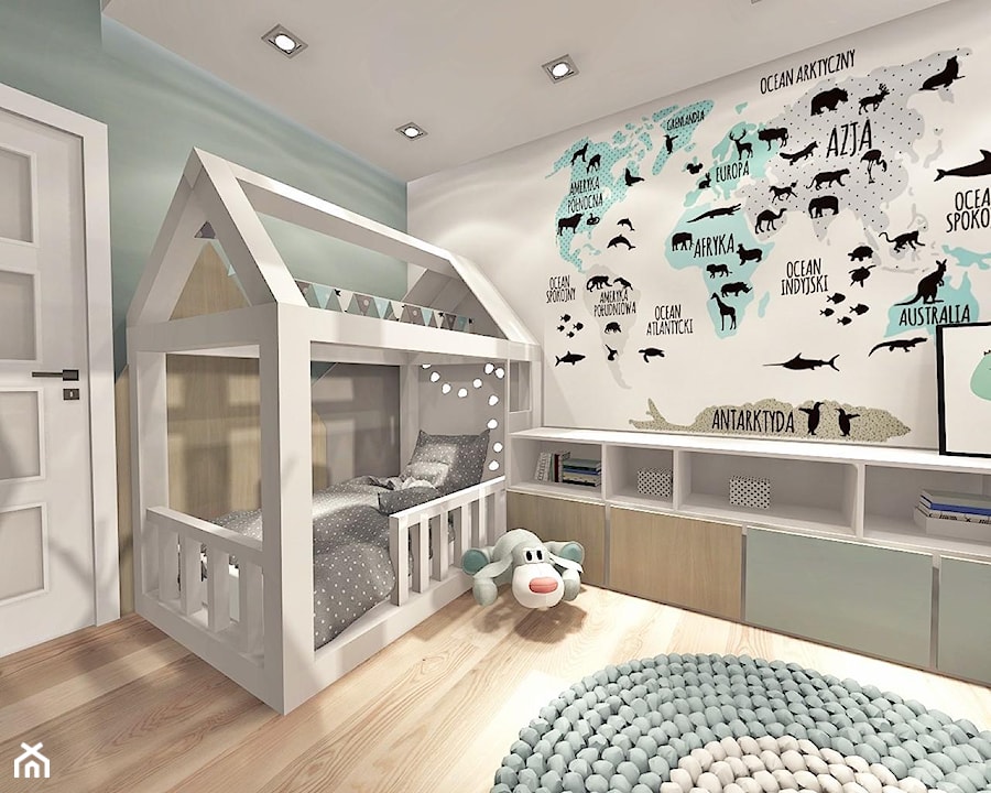 pokój dziecka - Średni szary pokój dziecka dla dziecka dla chłopca dla dziewczynki, styl nowoczesny - zdjęcie od Art Design Studio