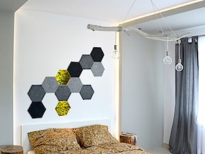 Sypialnia z pościelą firmy Hayka - Sypialnia, styl skandynawski - zdjęcie od Art Design Studio
