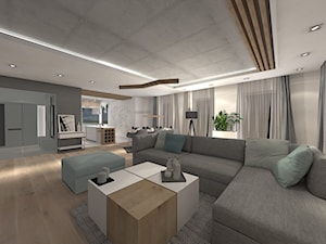 Projekt domu 150m2 - Salon, styl nowoczesny - zdjęcie od Art Design Studio