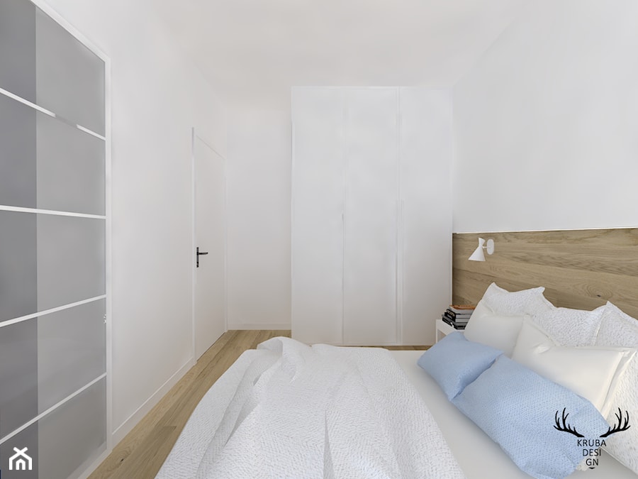 ARTYSTYCZNY ZOLIBORZ - Sypialnia, styl minimalistyczny - zdjęcie od Kruba Design