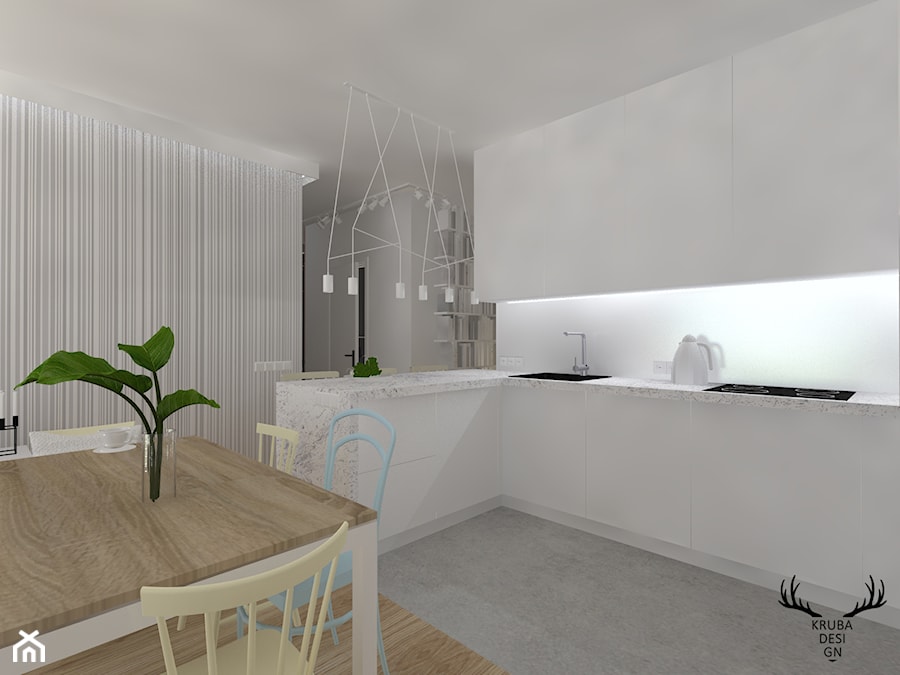 ARTYSTYCZNY ZOLIBORZ - Kuchnia, styl minimalistyczny - zdjęcie od Kruba Design