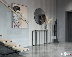 Nowoczesny salon z dekoracyjną ścianą - Hol / przedpokój, styl nowoczesny - zdjęcie od Domni - sklep & portal wnętrzarski - Homebook