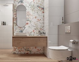 Jasna łazienka z dekoracyjną ścianą - Łazienka, styl nowoczesny - zdjęcie od Domni - sklep & portal wnętrzarski - Homebook