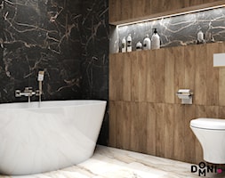 Marmur i drewno w łazience - Łazienka, styl glamour - zdjęcie od Domni - sklep & portal wnętrzarski - Homebook
