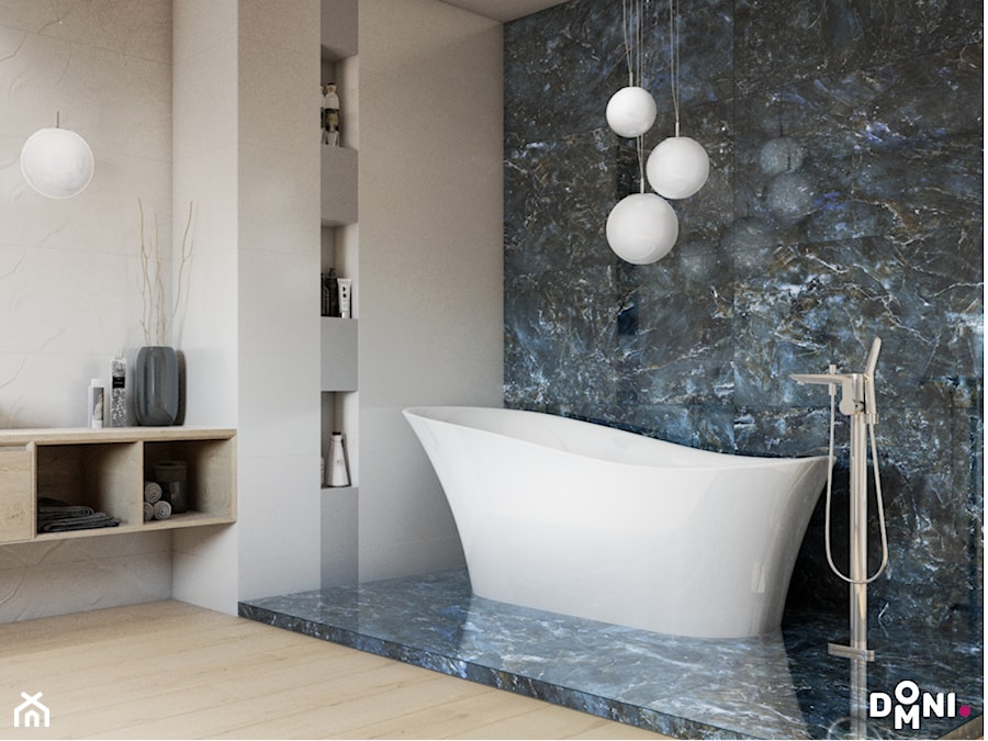 Elegancka łazienka z wanną wolno stojącą - zdjęcie od Domni - sklep & portal wnętrzarski