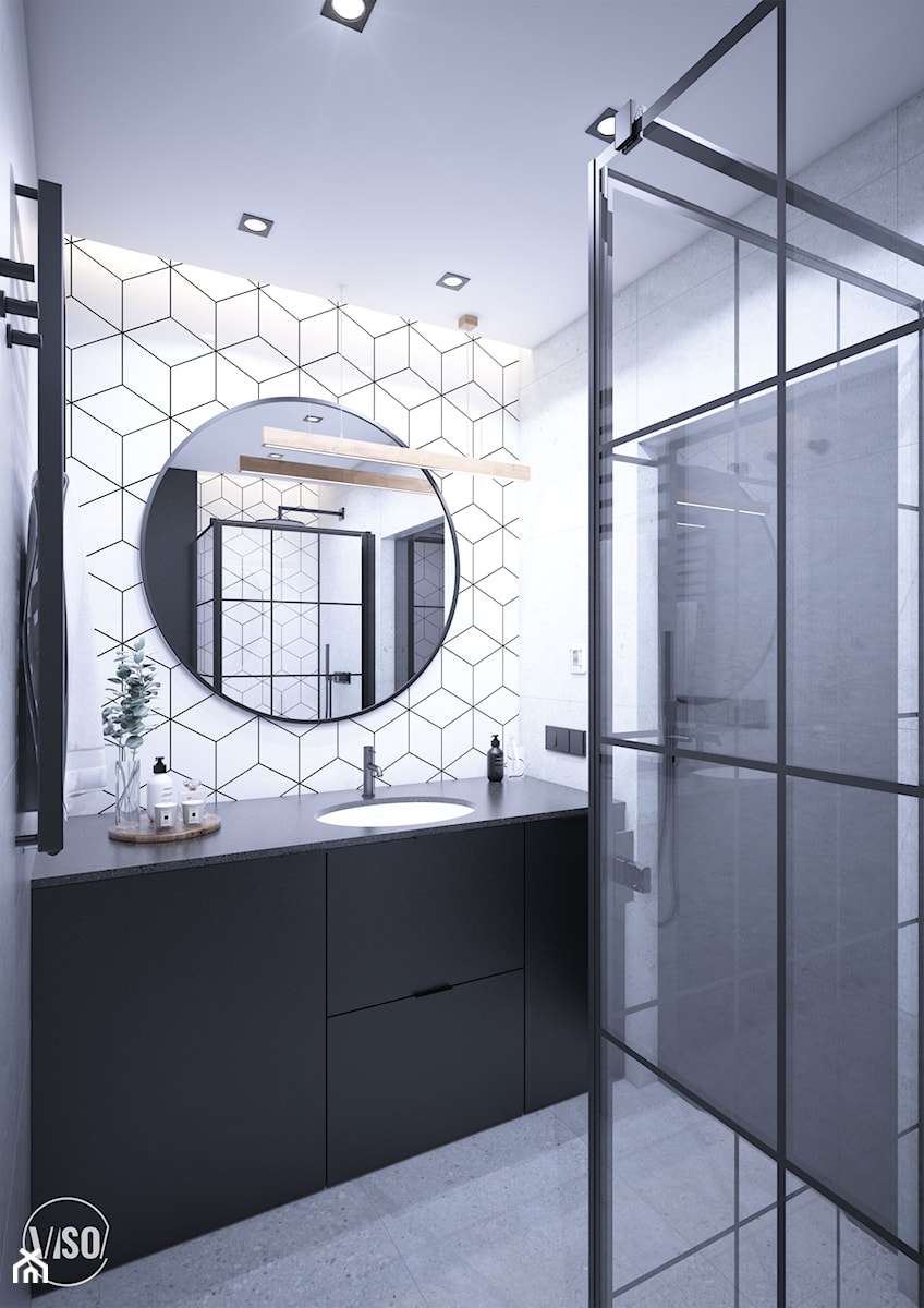 Nowoczesna łazienka w industrialnym stylu - zdjęcie od VISO Pracownia Projektowa