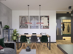 Nowoczesny salon z elementami loftowymi - zdjęcie od VISO Pracownia Projektowa