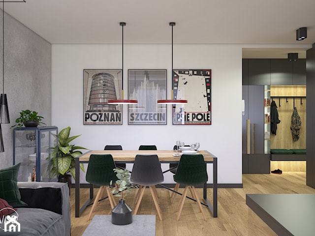 Projekt nowoczesnego mieszkania z elementami stylu loftowego we Wrocławiu
