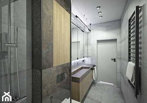 Surowa łazienka - zdjęcie od VISO Pracownia Projektowa