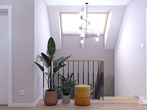 Korytarz i schody w stylu skandynawskim - zdjęcie od VISO Pracownia Projektowa