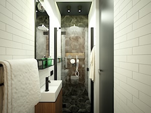 Mała łazienka w stylu industrialnym - zdjęcie od VISO Pracownia Projektowa