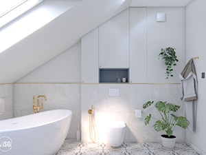 Łazienka w stylu New Hamptons - zdjęcie od VISO Pracownia Projektowa