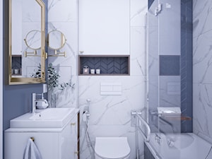 Elegancka łazienka dostosowana dla osoby starszej - zdjęcie od VISO Pracownia Projektowa