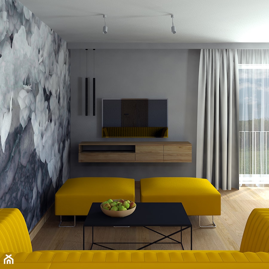 mieszkanie w Budzyniu 85m2 - Salon, styl nowoczesny - zdjęcie od KRESKA architekci