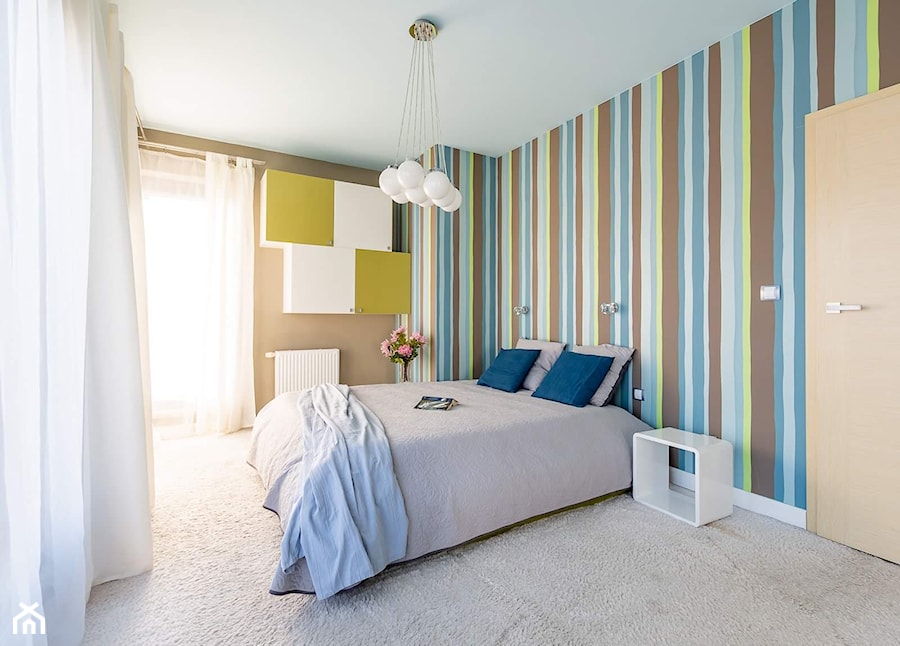 Kolorowe Wnętrze Dla Odważnych - Sypialnia, styl nowoczesny - zdjęcie od WnetrzaSzczepankiewicz