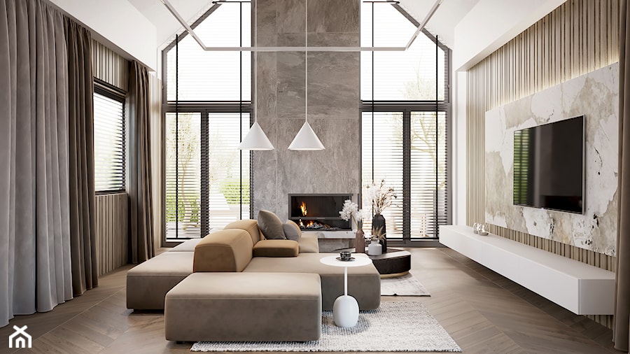 Connected - Salon, styl nowoczesny - zdjęcie od Hedo Architects