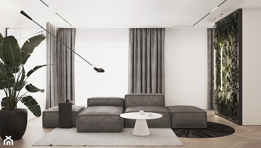 Lungi - Salon, styl minimalistyczny - zdjęcie od Hedo Architects