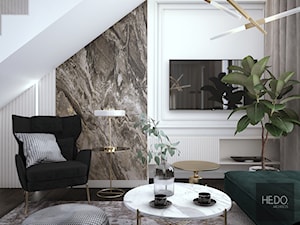 Salon w domu na warszawskim Wawrze - zdjęcie od Hedo Architects