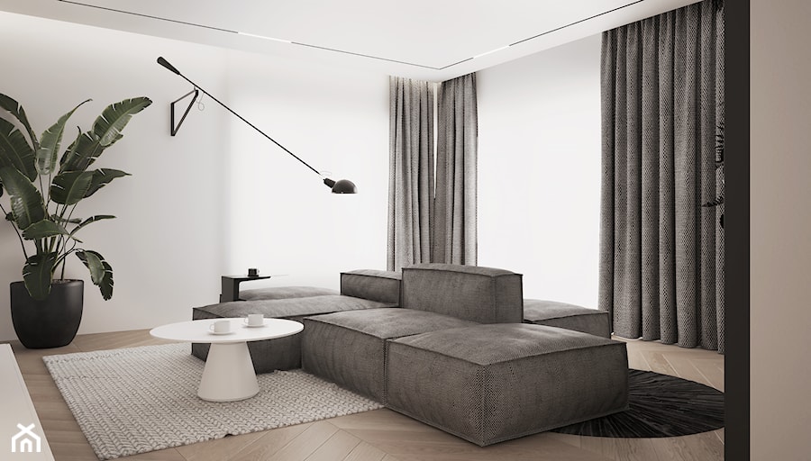 Lungi - Salon, styl minimalistyczny - zdjęcie od Hedo Architects