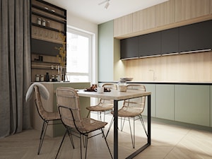 Salon z aneksem kuchennym - zdjęcie od Hedo Architects