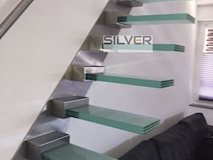 Szklane schody półkowe - zdjęcie od Silver Stal