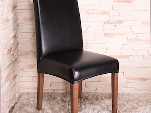 Pokrowiec na krzesło elastyczny skórzany czarny - zdjęcie od shoperly