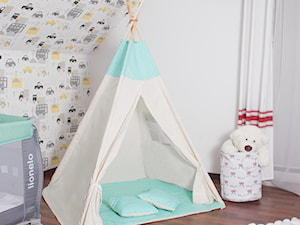 Namiot Tipi dla dzieci miętowy w kropki - zdjęcie od shoperly