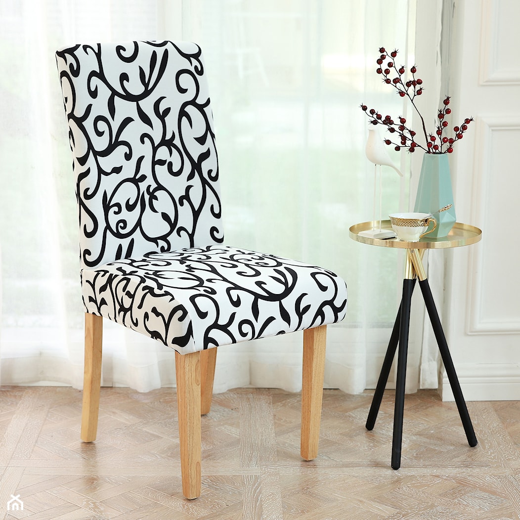 Pokrowiec na krzesło elastyczny listki - zdjęcie od shoperly - Homebook