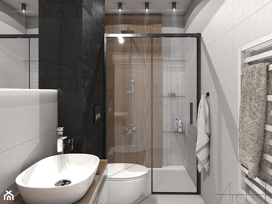 łazienki - Łazienka, styl nowoczesny - zdjęcie od Biostani Architektura
