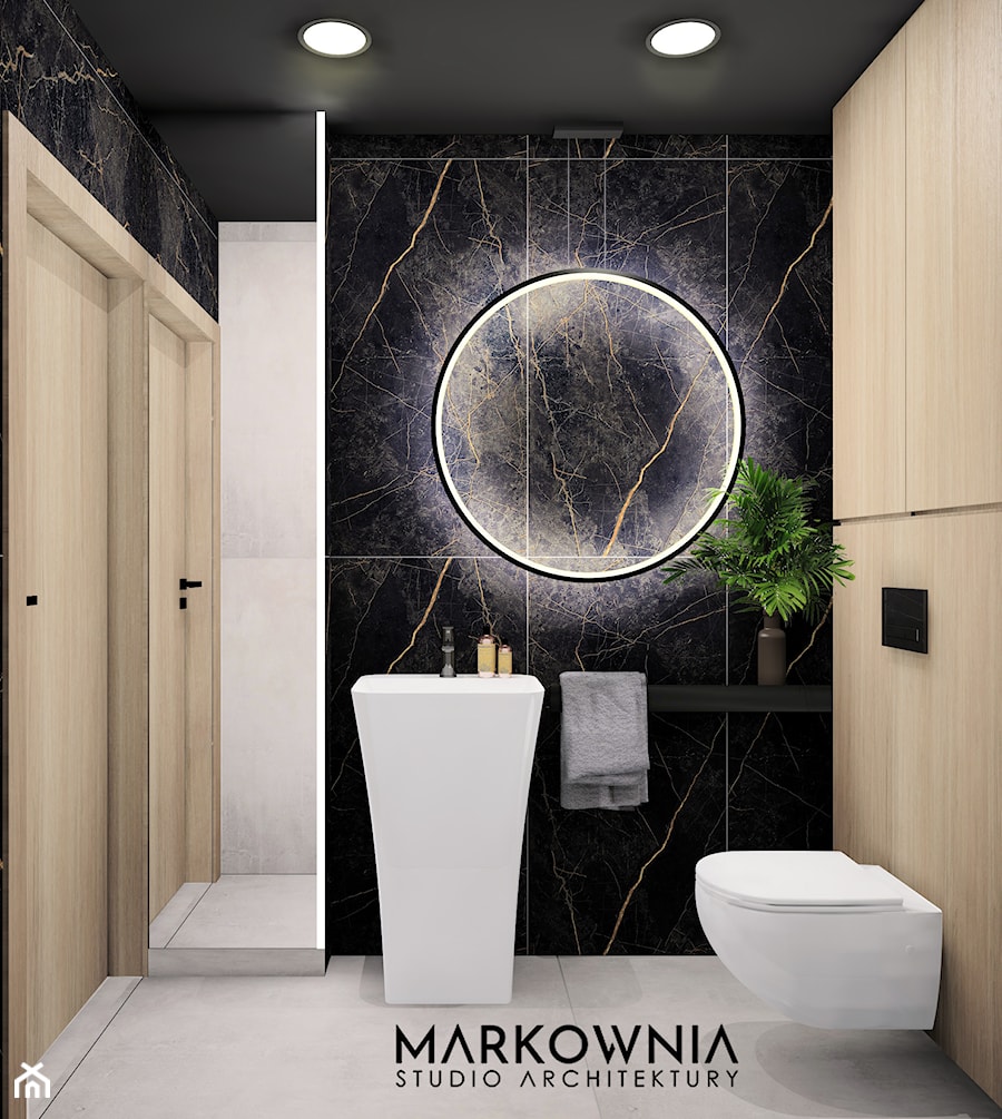 wc dla gości - zdjęcie od MARKOWNIA studio architektury