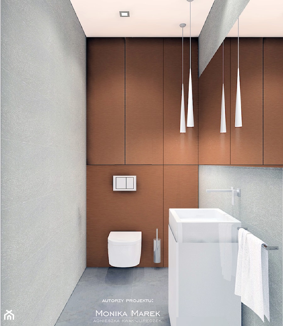 toaleta z miedzią - zdjęcie od MARKOWNIA studio architektury