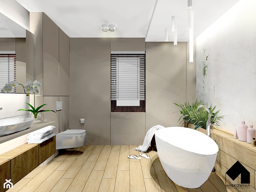 łazienka na piętrze - zdjęcie od MARKOWNIA studio architektury
