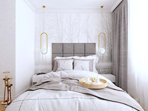 Sypialnia w nowoczesnym stylu z elementami glamour. - zdjęcie od Checza studio projektowe
