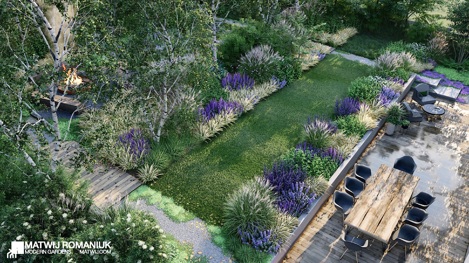 Włoszakowice, projekt ogrodu - Ogród, styl nowoczesny - zdjęcie od Studio Romaniuk - Homebook