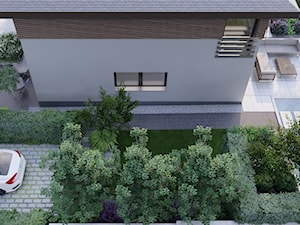 Pierwoszyno, projekt ogrodu 1000 m2 z boiskiem do kosza - Ogród, styl nowoczesny - zdjęcie od Studio Romaniuk