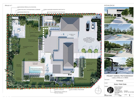 Aranżacje wnętrz - Ogród: Rzut z góry - Studio Romaniuk. Przeglądaj, dodawaj i zapisuj najlepsze zdjęcia, pomysły i inspiracje designerskie. W bazie mamy już prawie milion fotografii!