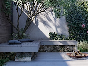 Nowoczesny i minimalistyczny ogrów w Warszawie - zdjęcie od Studio Romaniuk