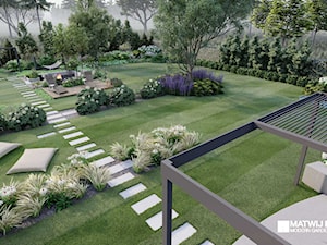 Suwałki, projekt ogrodu 1300 m2 - Ogród, styl nowoczesny - zdjęcie od Studio Romaniuk