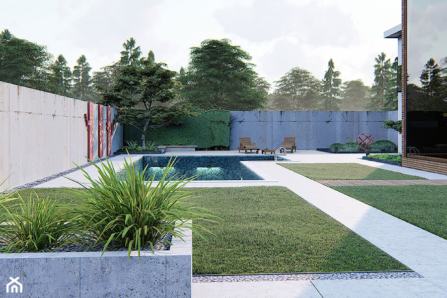 Projekt ogrodu w nowoczesnym stylu - zdjęcie od Studio Romaniuk