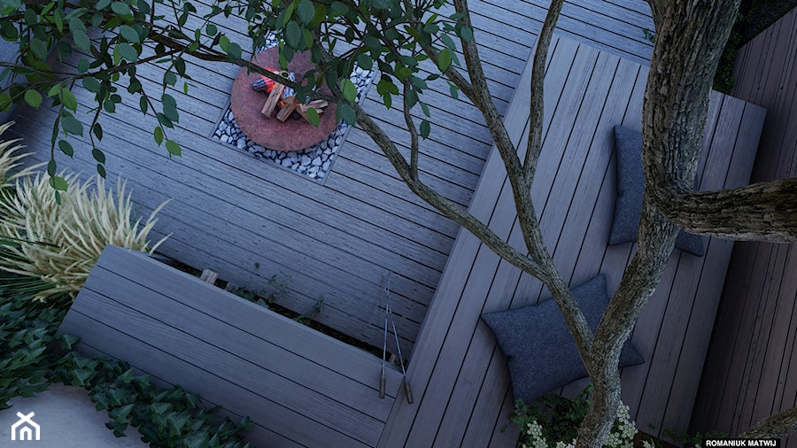 Nowoczesny i minimalistyczny ogrów w Warszawie - zdjęcie od Studio Romaniuk